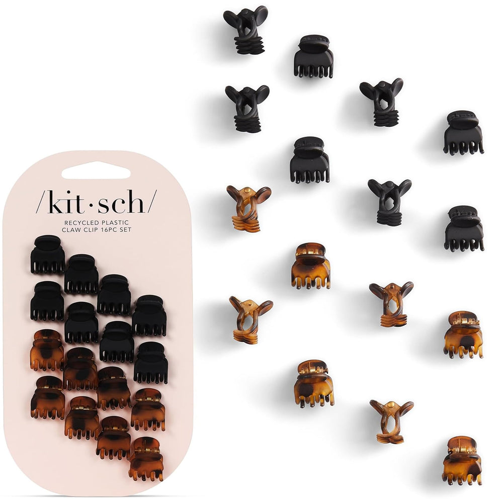 Kitsch mini pinzas garra tortuga primer plano para fijar flequillo sin tirones