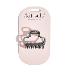 Kitsch clip de pelo hematita, vista frontal, para peinados rápidos y seguros.