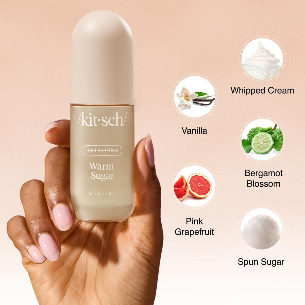 Kitsch perfume para cabello envase de 50 ml, ideal para viaje.