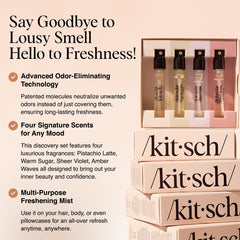 Kitsch perfume para cabello Pistacho con Leche: aroma suave en tamaño viajero.
