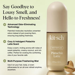 Kitsch Pistacho Latte: rociado para cabello y cuerpo fresco