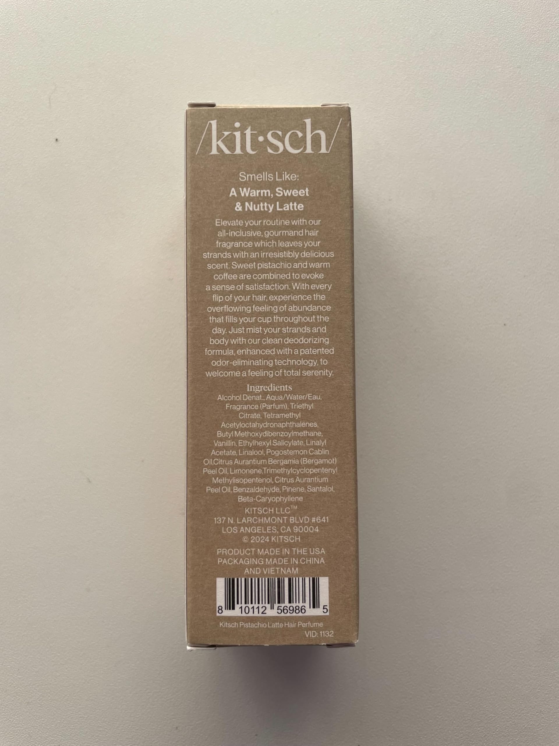 Kitsch Pistacho Latte: aroma de pistacho y coco para días activos