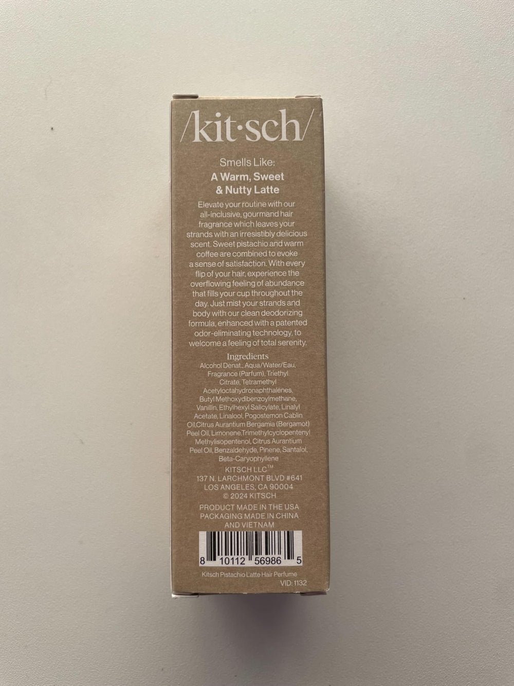 Kitsch Pistacho Latte: aroma de pistacho y coco para días activos