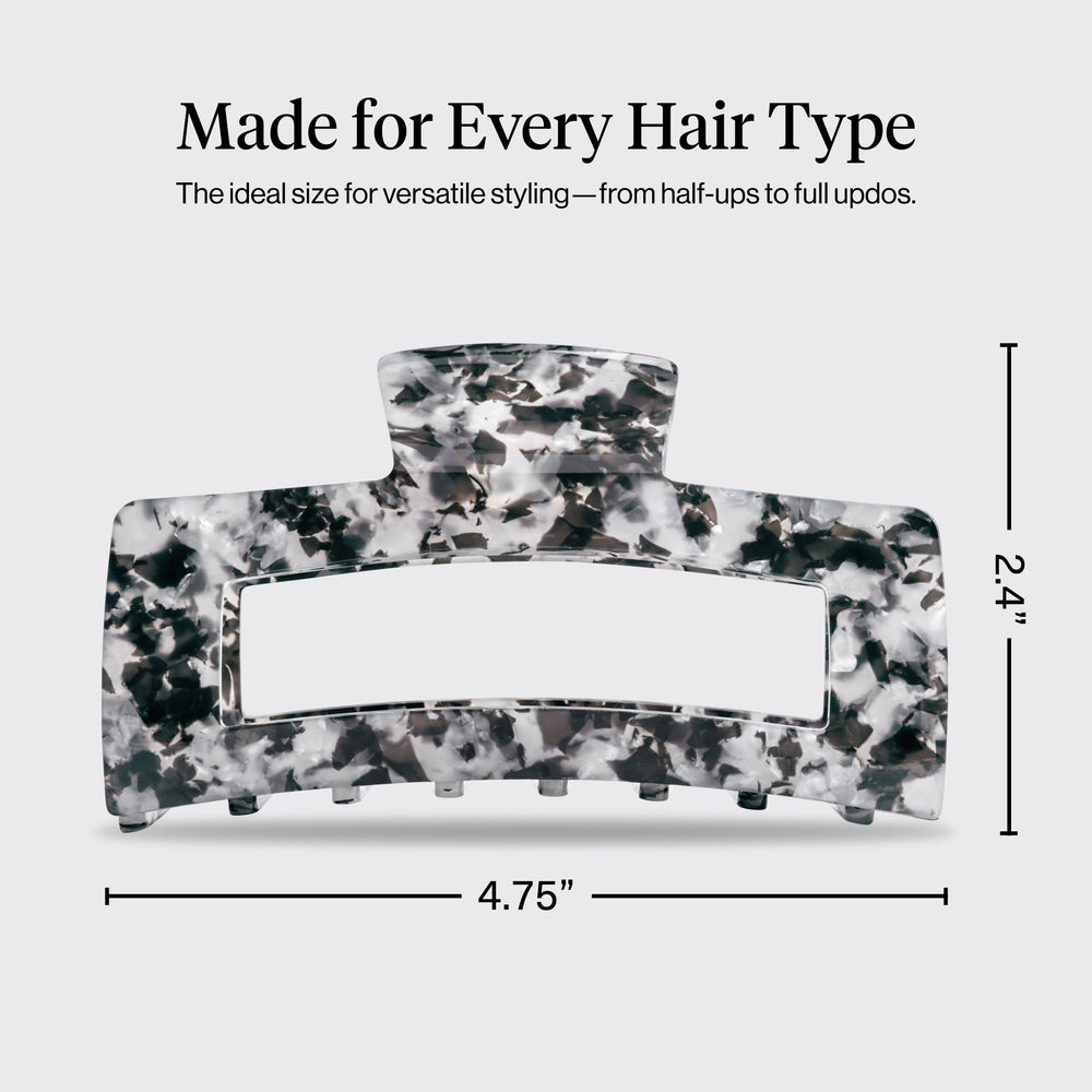 Pinza jumbo para cabello, ideal para recogidos rápidos y moños.
