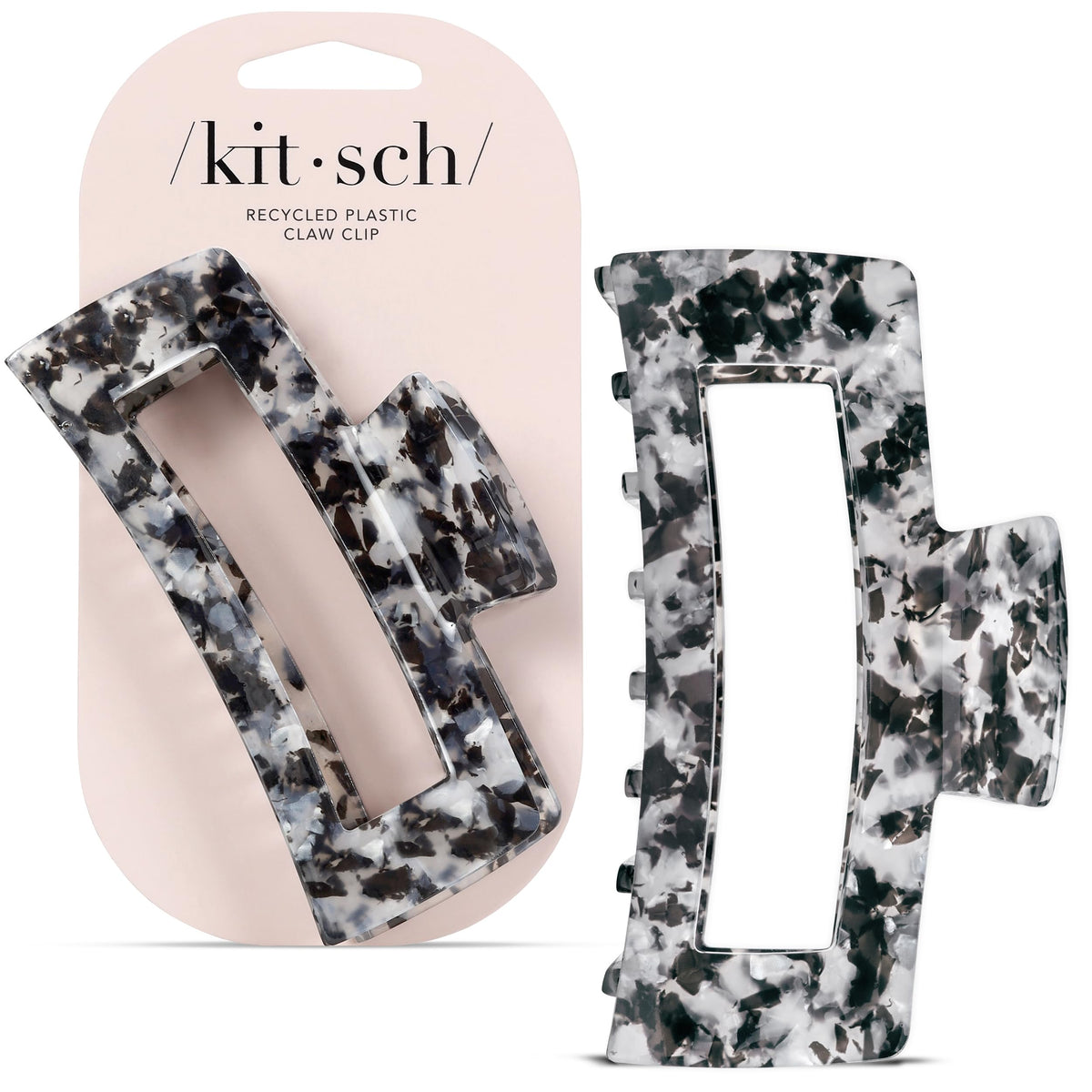 Kitsch pinza para cabello jumbo negro, sujeción estable para peinados diarios.