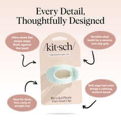 Kitsch pinza plana para uso diario, ligera y cómoda.