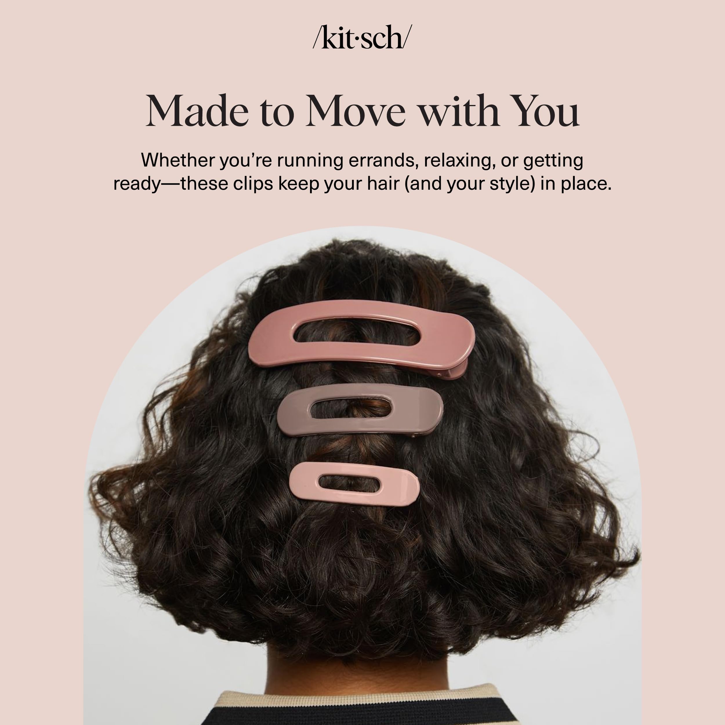 Kitsch pinzas planas con acabado brillante para realzar el look.