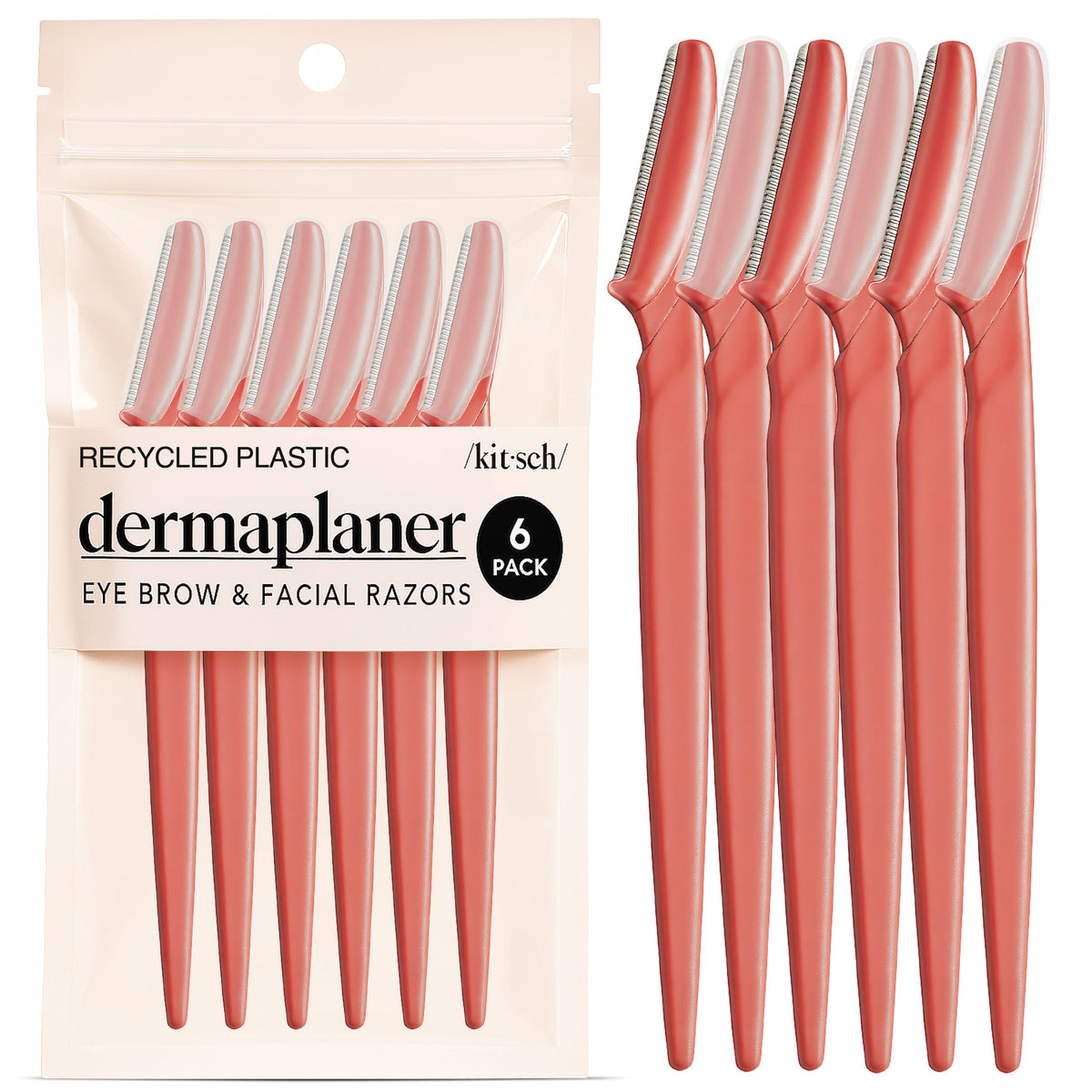 Kitsch rasuradora facial coral para exfoliar suavemente la piel