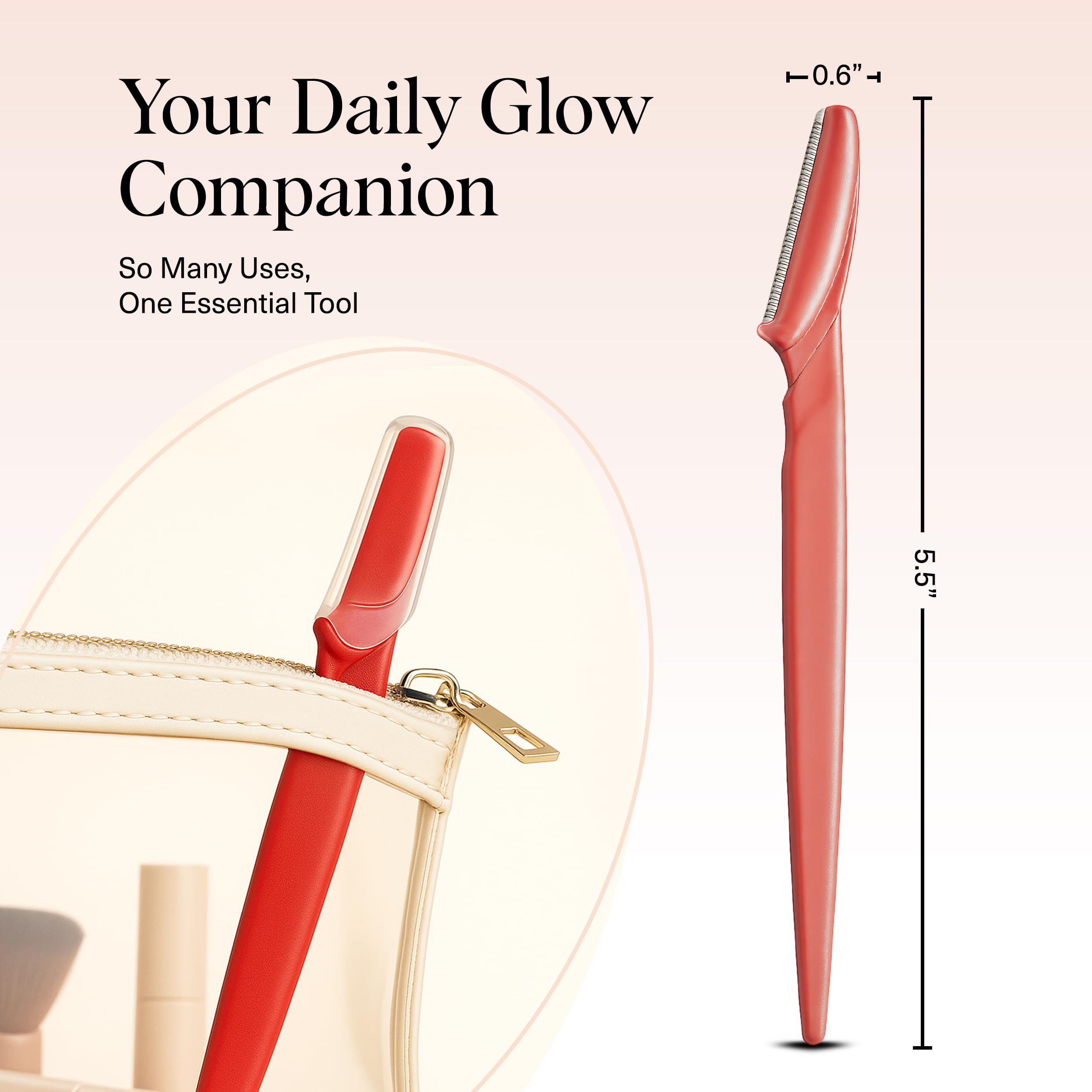 Rasuradora facial Kitsch compacta, ideal para viaje
