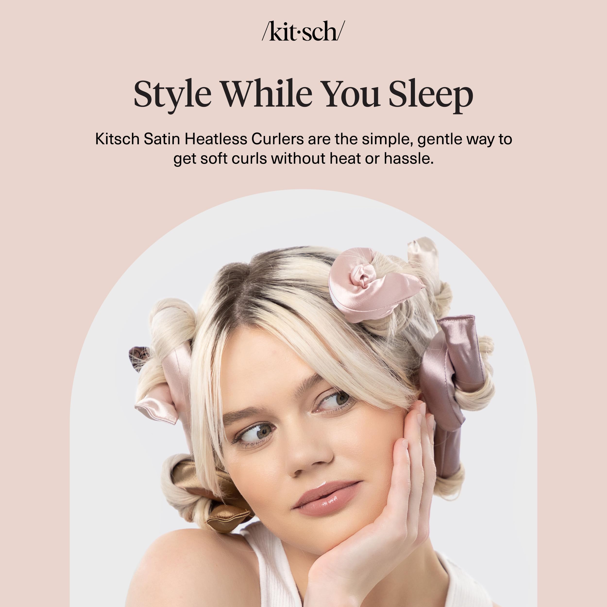 Kitsch rodillos satin rizos naturales sin calor