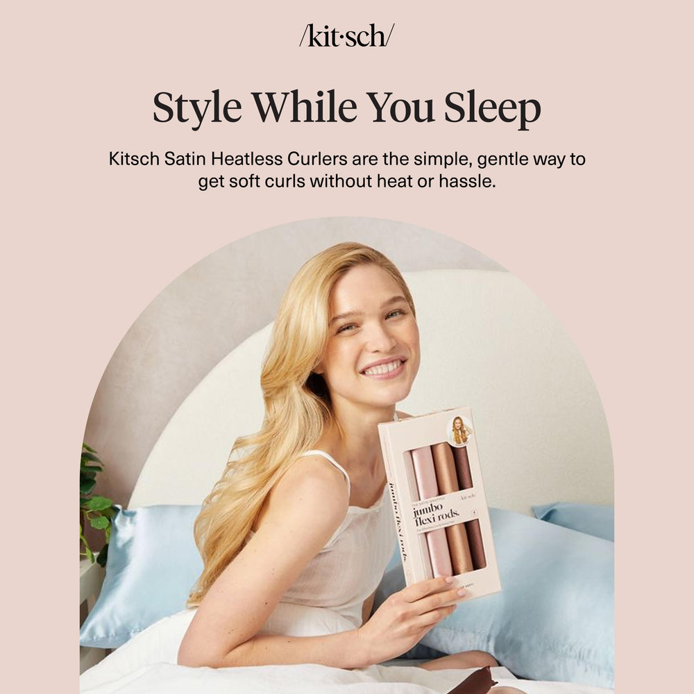 Kitsch 4 piezas Rosewood: estilo sin calor para todo tipo de cabello.