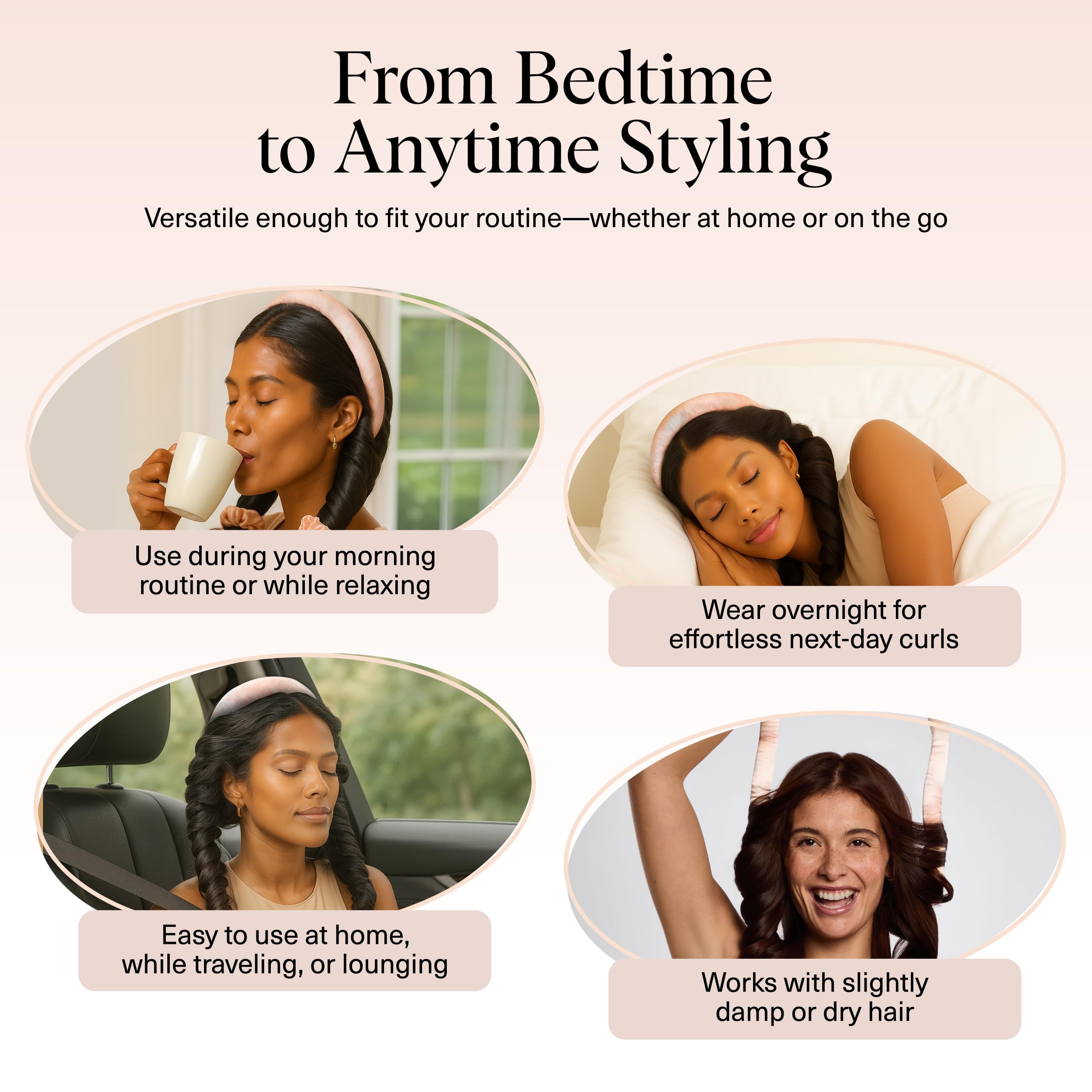 Kitsch uso diario simple para rizos sin calor y duraderos.