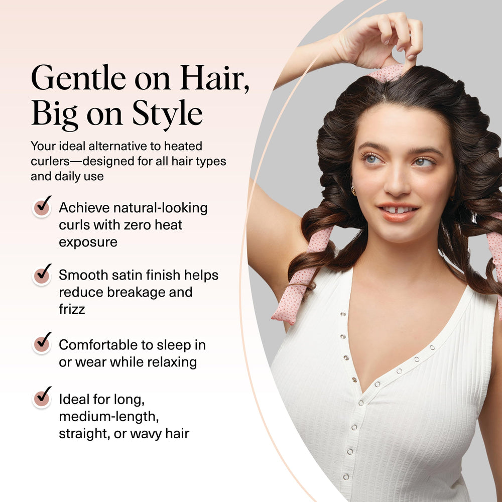 Kitsch uso nocturno del conjunto sin calor para rizos cómodos