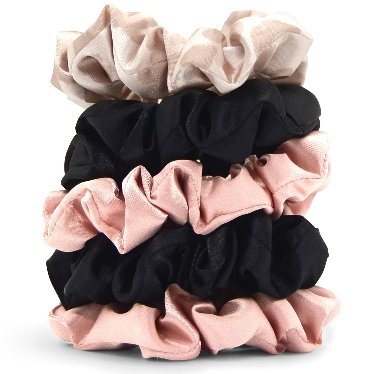 Kitsch Satin Scrunchies para uso diario suave y sin daño, ayuda a peinar sin tirones
