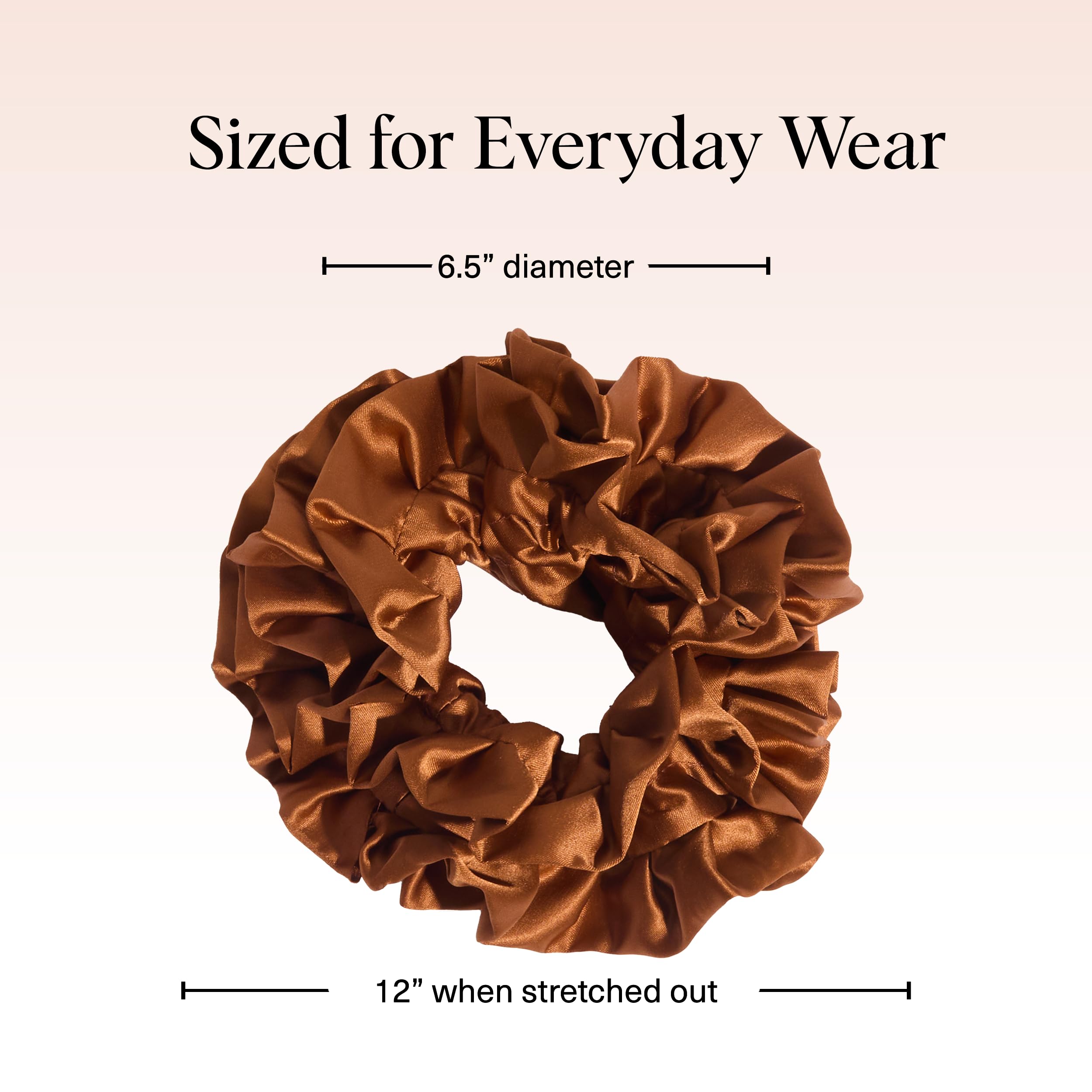 Kitsch scrunchie satén reciclado tacto suave que cuida el cabello