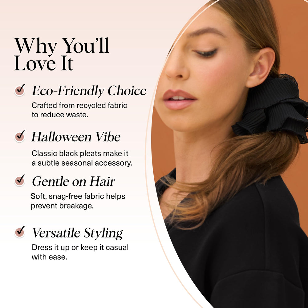 Kitsch coletero plisado para uso diario en cabellos lisos o rizados