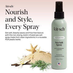 Kitsch Sea Salt Spray definicion-rizos ofrece textura ligera y control del encrespamiento.