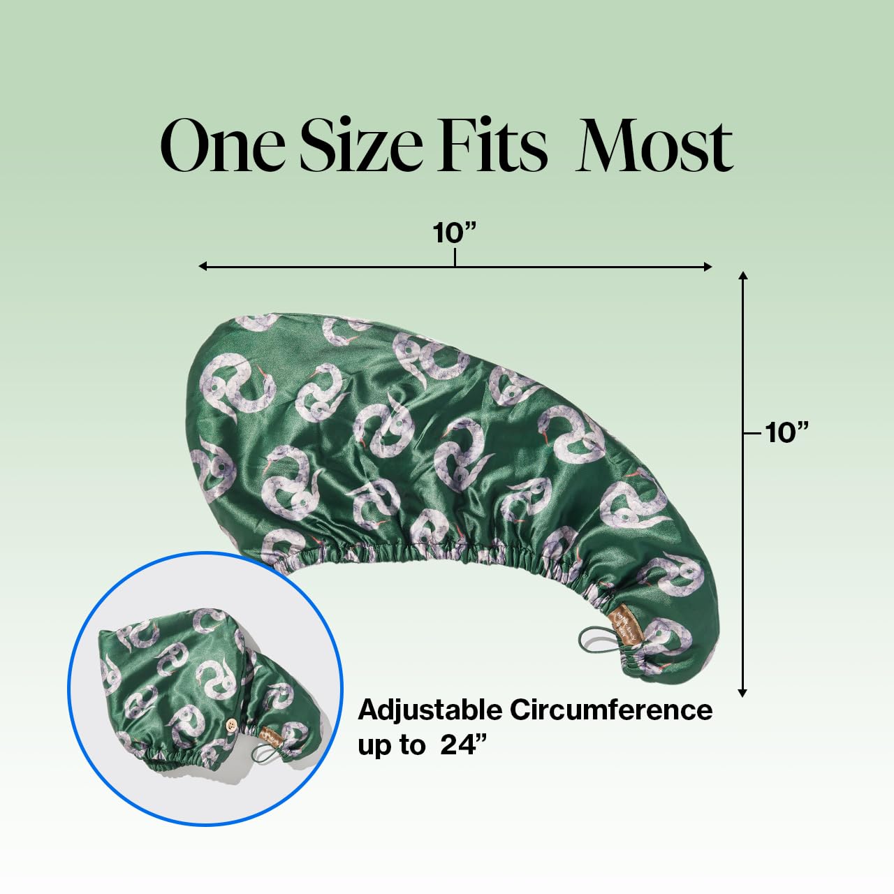 Kitsch Slytherin turbante para cabello, ideal para uso diario.