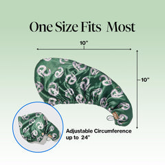 Kitsch Slytherin turbante para cabello, ideal para uso diario.