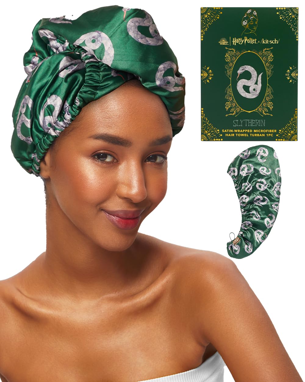 Kitsch Slytherin tamaño compacto para viaje y bolsa.
