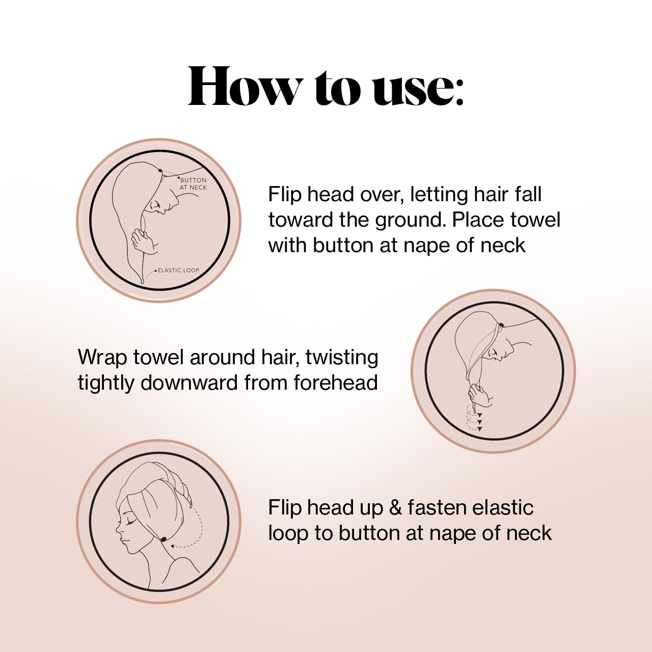 Kitsch: toalla para cabello largo, mayor absorción y cuidado diario
