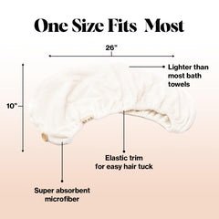 Toalla Kitsch microfibra anti-frizz para uso diario y peinados.