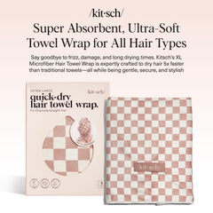 Toalla de microfibra Kitsch, secado rápido para cabello húmedo tras la ducha.