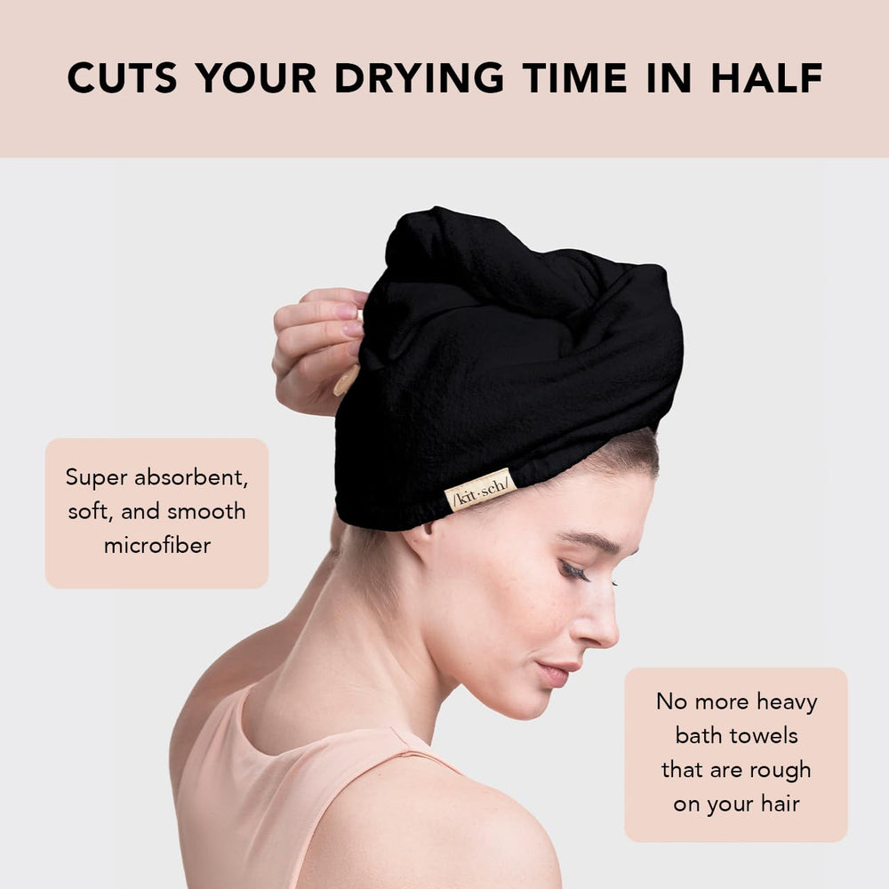 Kitsch: uso en casa, gimnasio o viaje, enfoque práctico para cabello húmedo.