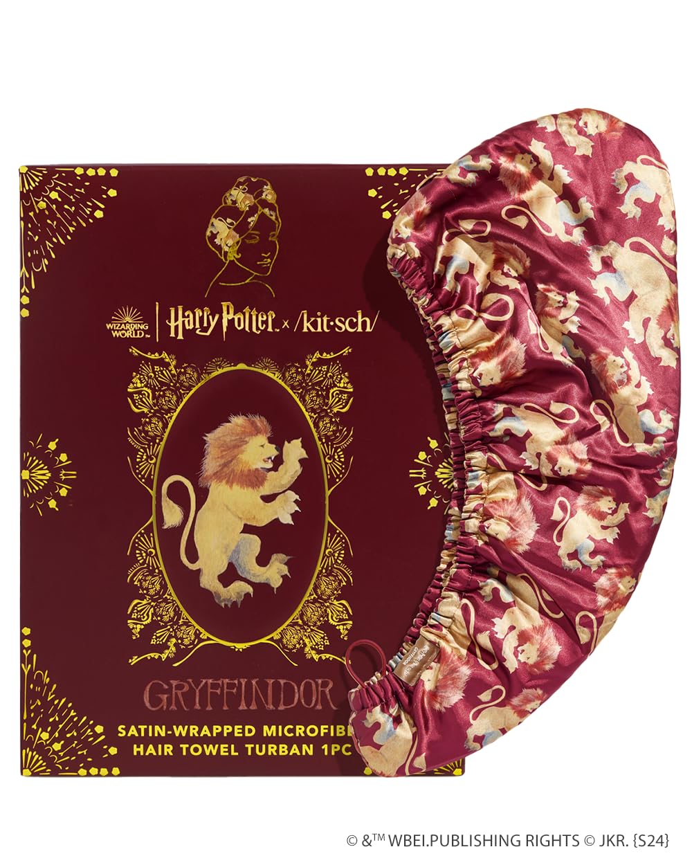 Kitsch Gryffindor: turbante de secado para uso diario y viajes.