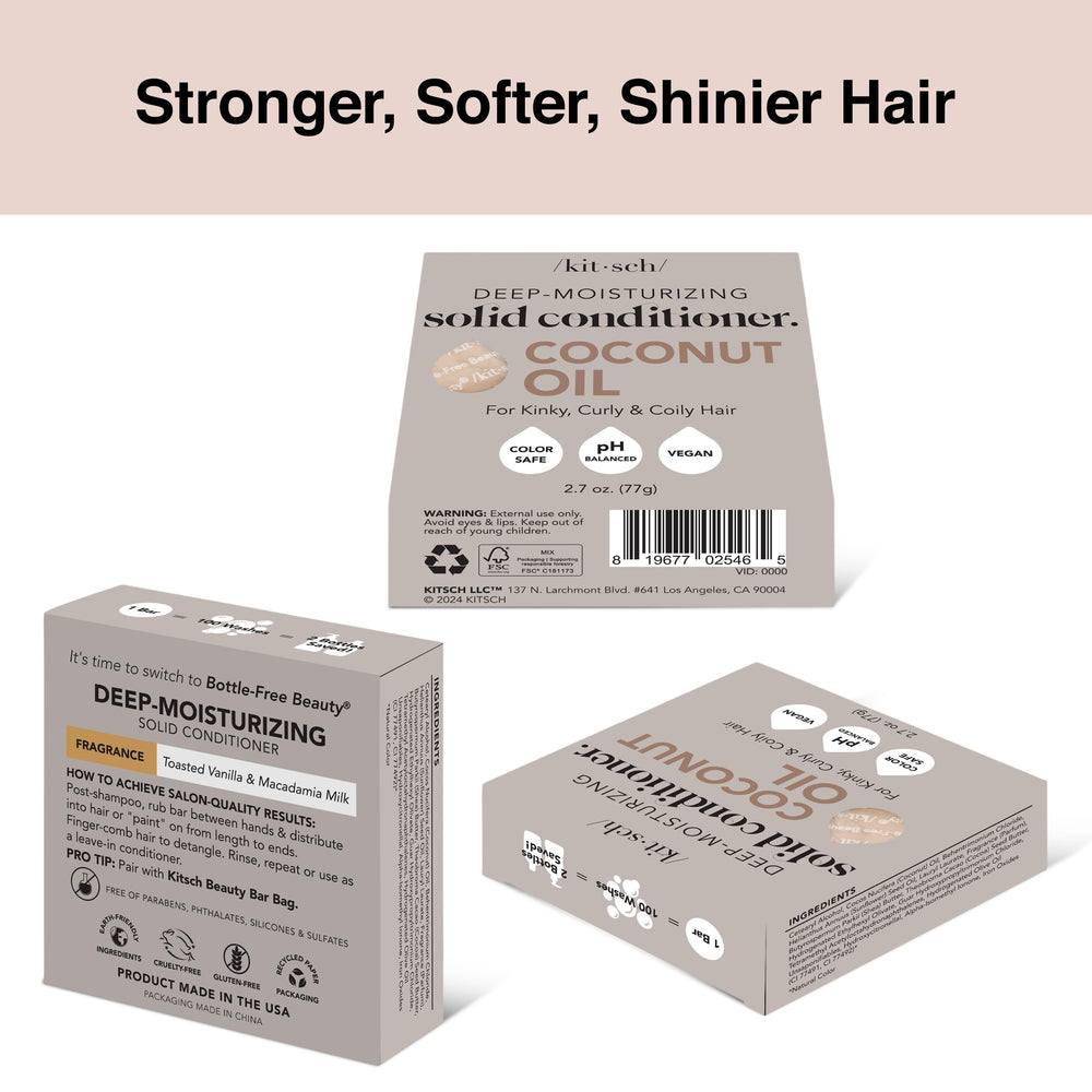 Kitsch Travel friendly hair care bars fit in bags for on the go routines