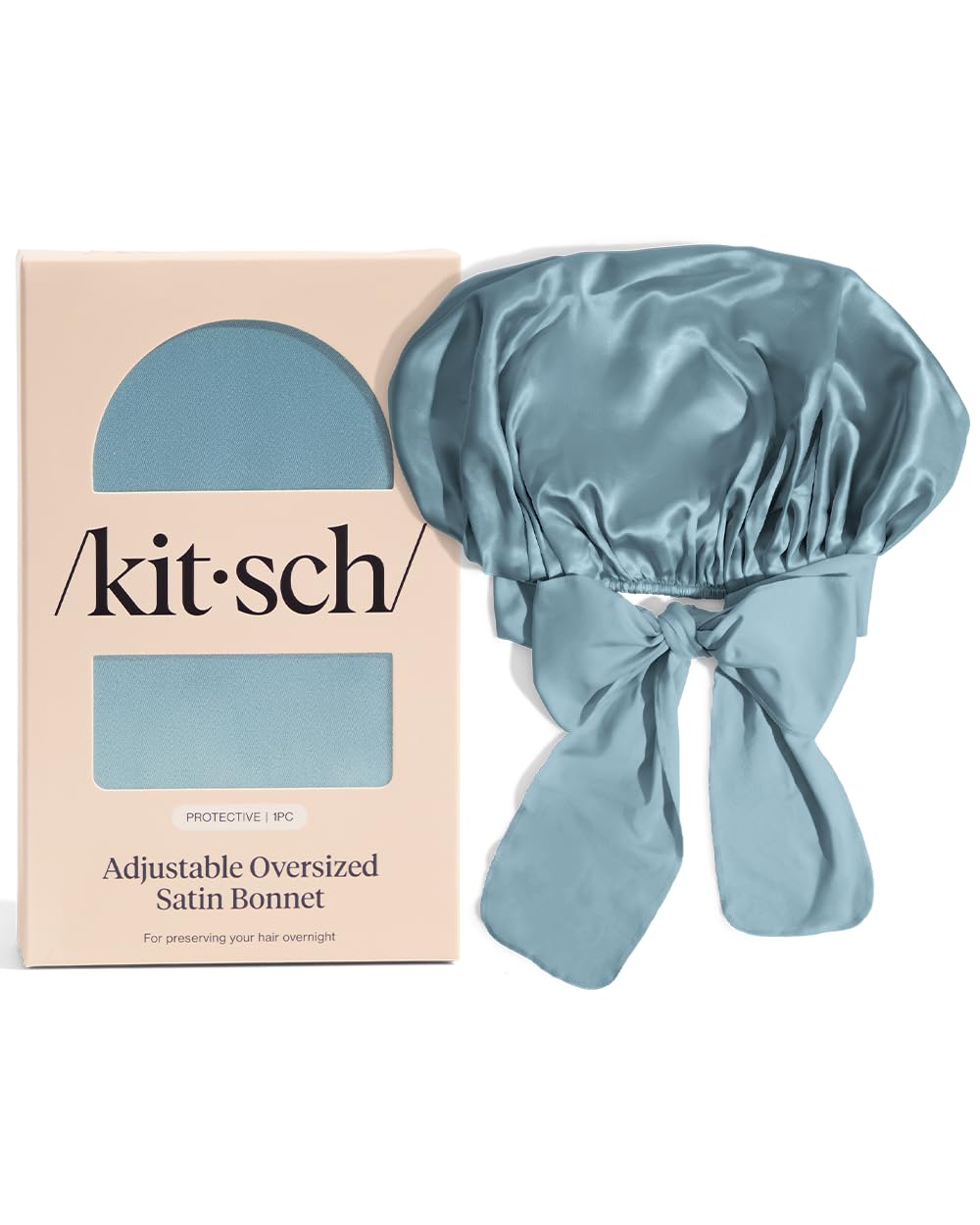 Kitsch XL bonete satinado protege el cabello texturizado durante el sueño.