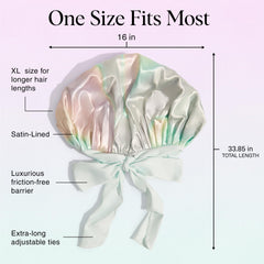 Kitsch XL Bonete satín protege rizos y reduce fricción durante el sueño.