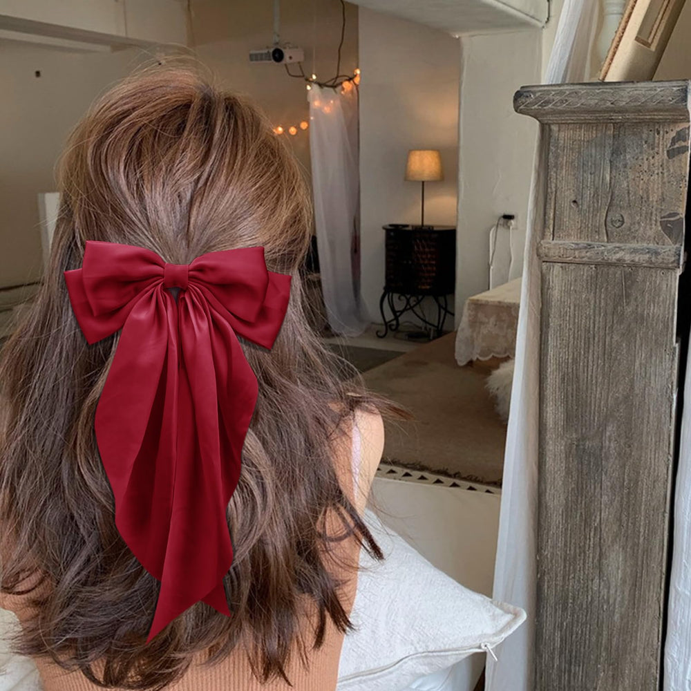 Accesorio de cabello Kivzex lazo seda para mujer, estilo clásico.