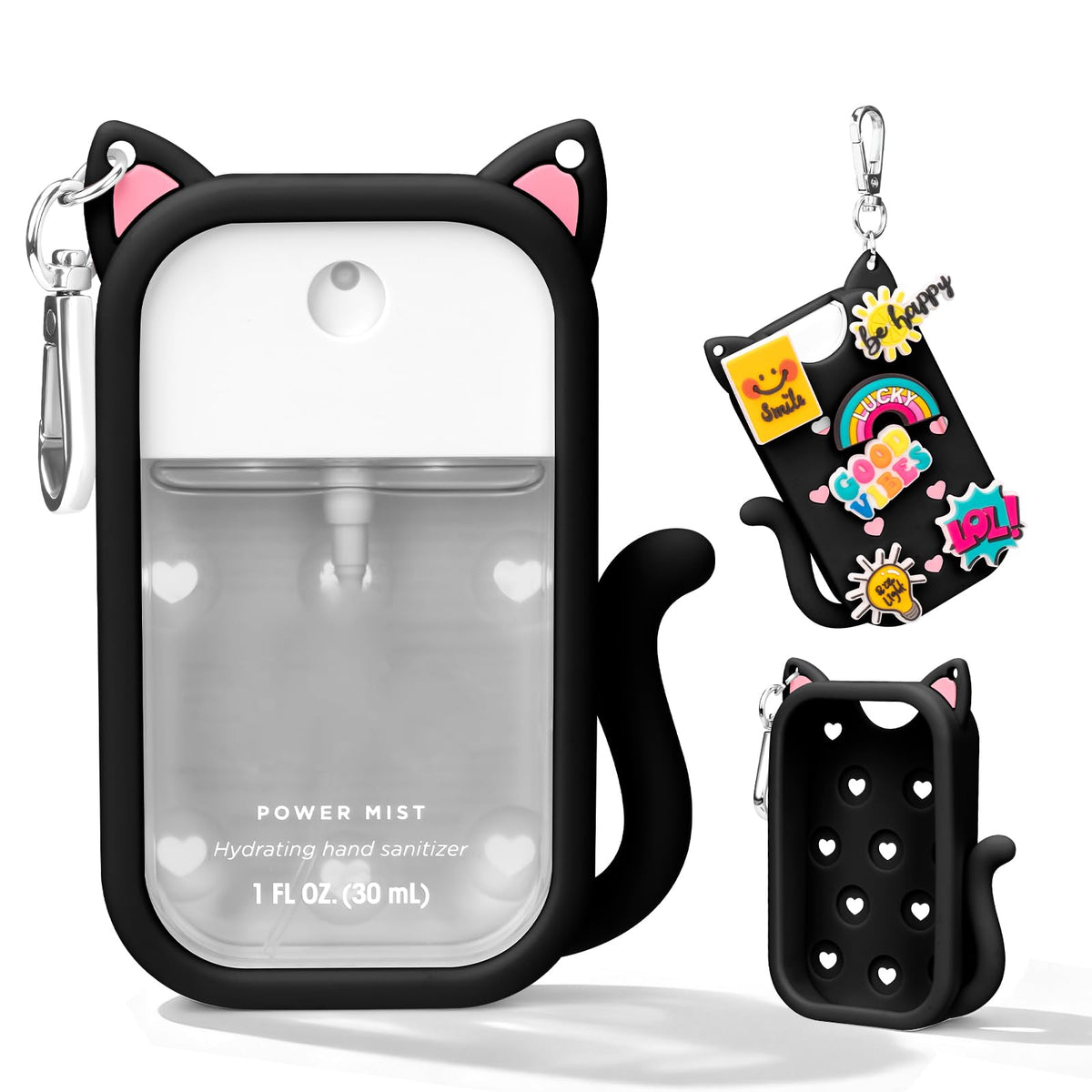 Kivzex funda de silicona para Touchland 1oz, diseño de gato para uso diario seguro