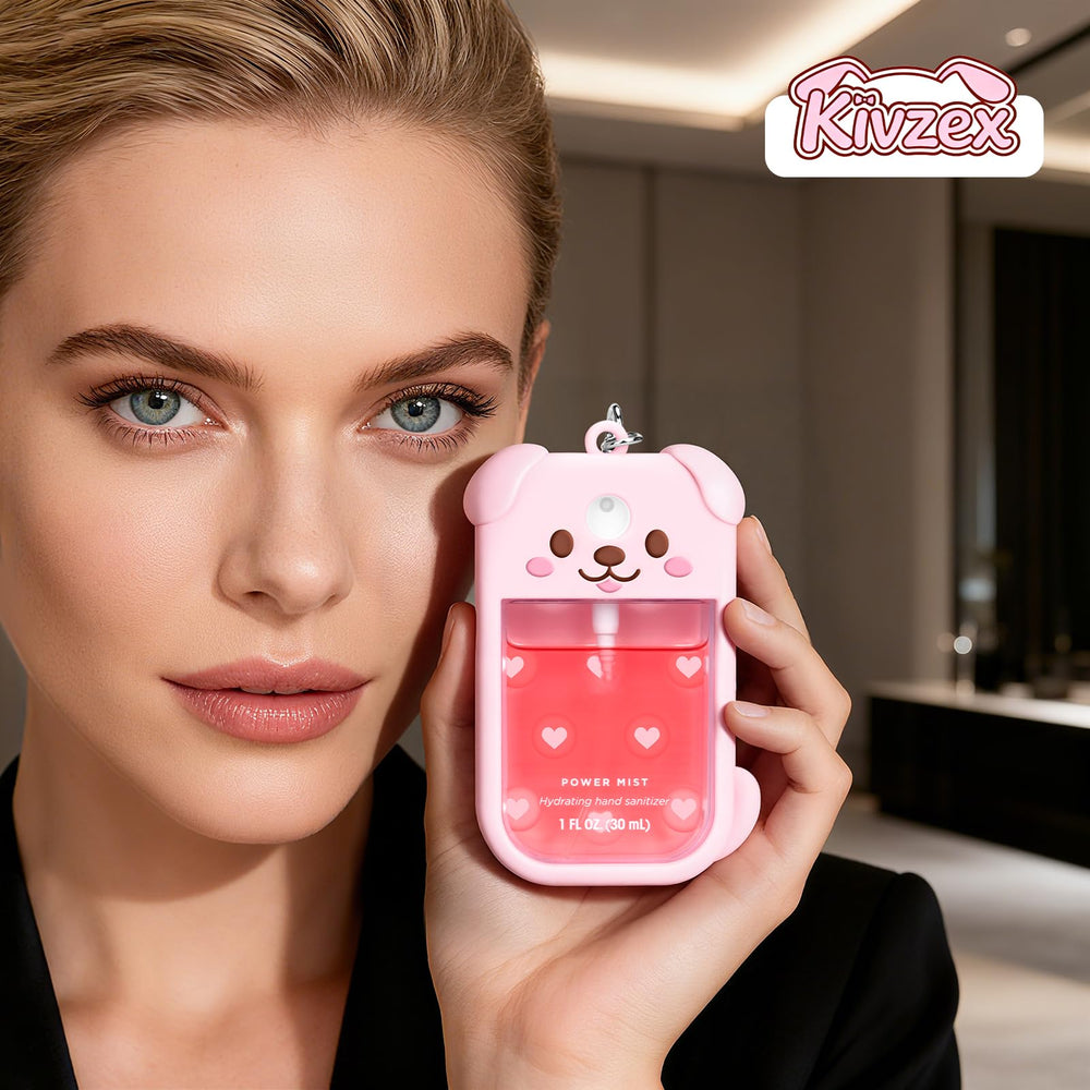 Kivzex funda rosa para Touchland 1oz, viaje más cómodo.