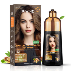 Kiwinz Professional Shampoo color para cabello, botella con bomba para coloración rápida