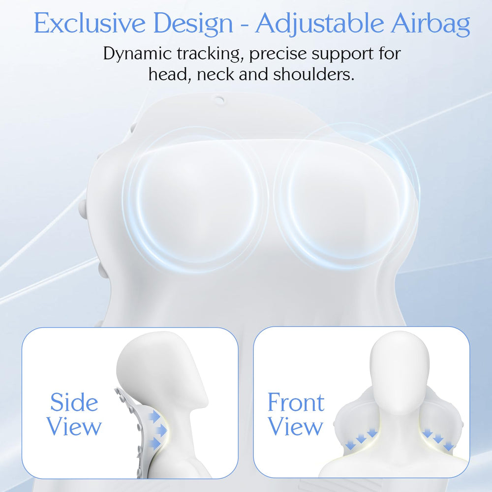 Kixcvdm airbag-inflable-4d proporciona soporte ajustable para cuello y espalda.