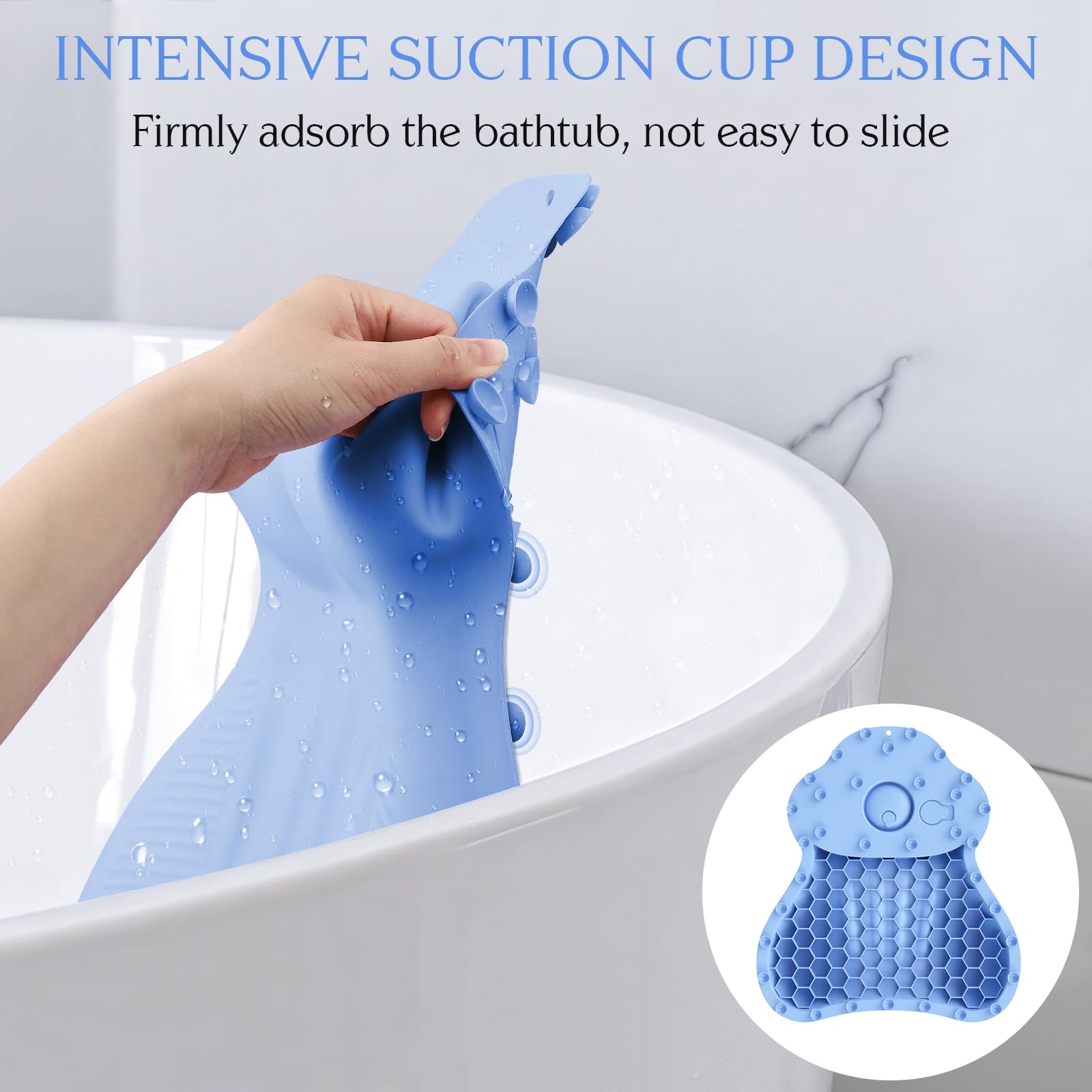 Almohada Kixcvdm azul mejora el ambiente del baño