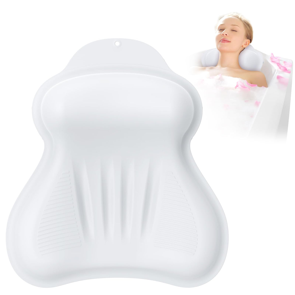 Kixcvdm almohada-bano silicona nuevo-material ofrece comodidad suave para la cabeza.