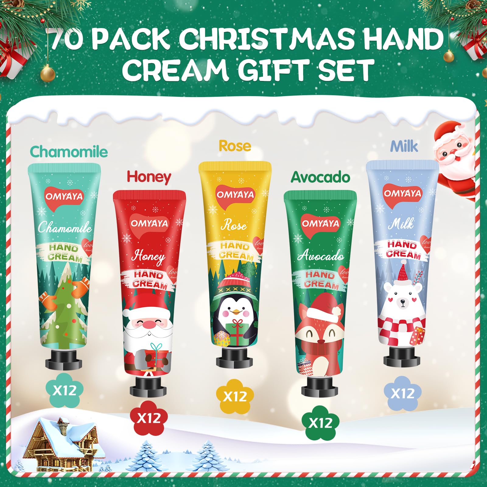 KIYTARBOO crema de mano Santa, diseño festivo y cuidado rápido