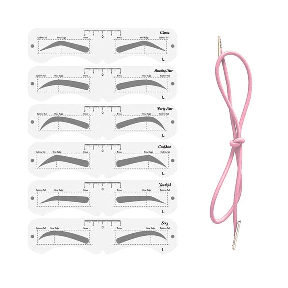 KKPLZZ molde cejas plástico PEVA con banda elástica, ideal para definir contornos sin deslizamientos.