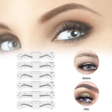KKPLZZ Molde cejas plástico, portátil y reutilizable para retoques rápidos.