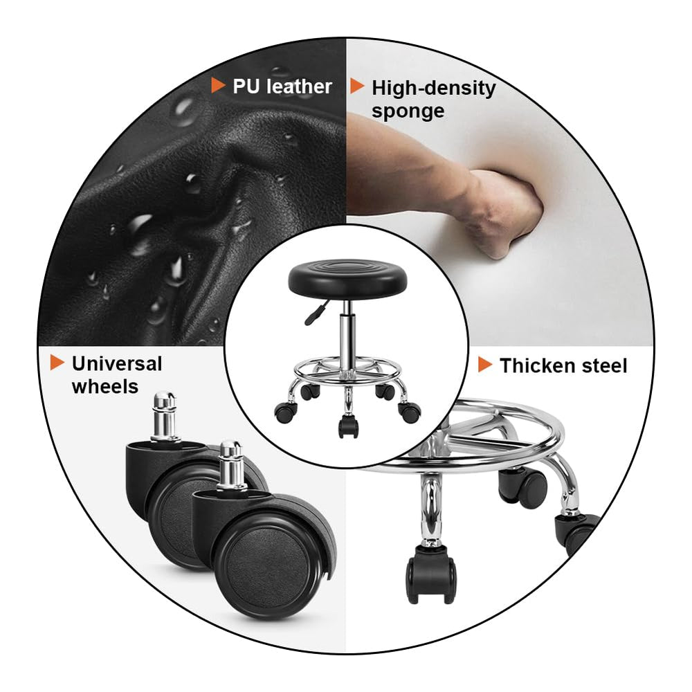 Silla KKTONER reposapiés integrado mejora la postura durante tareas.
