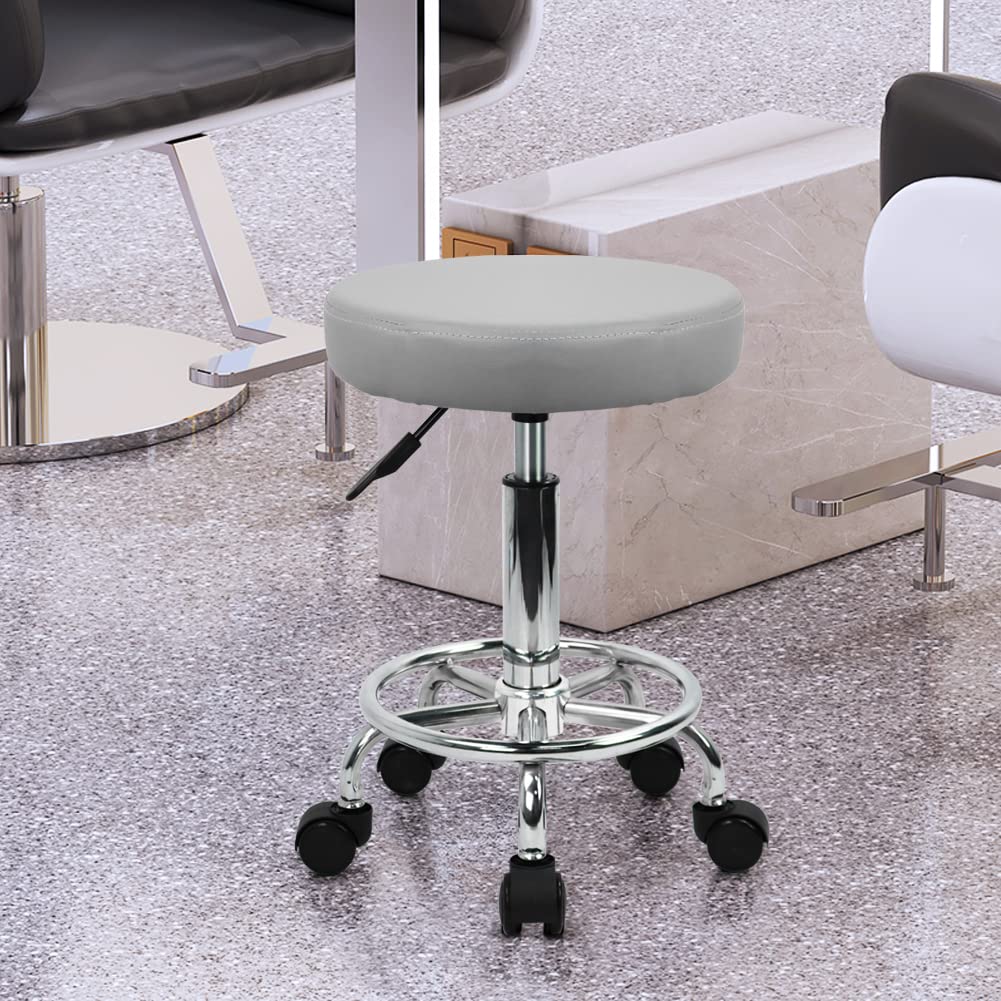 KKTONER silla giratoria 360° facilita movilidad entre estaciones de trabajo.