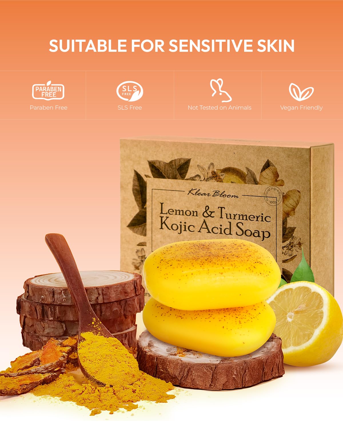 KlearBloom Jabon con vitamina C y retinol para nutrición de la piel.