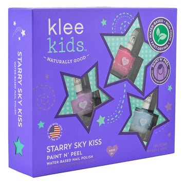 Esmalte a base de agua en tono Austin de Klee Naturals, opción suave para uñas infantiles.