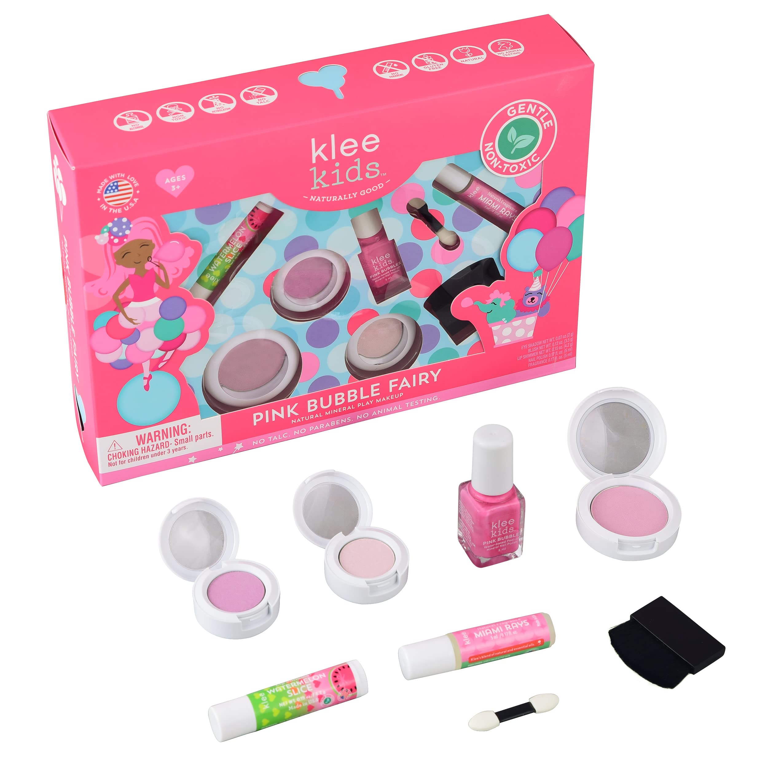 Klee Naturals sombras de ojos minerales, sin talco ni parabenos, para piel sensible.