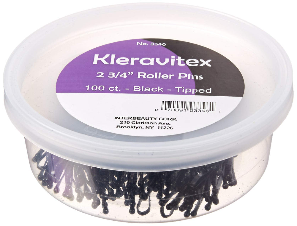 Kleravitex horquillas jumbo negras con punta plana para sujeción duradera.