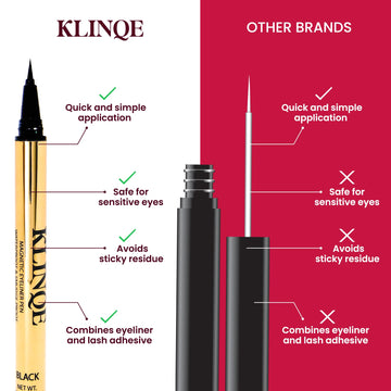 Klinqe punta ultra fina para un delineado limpio y preciso.