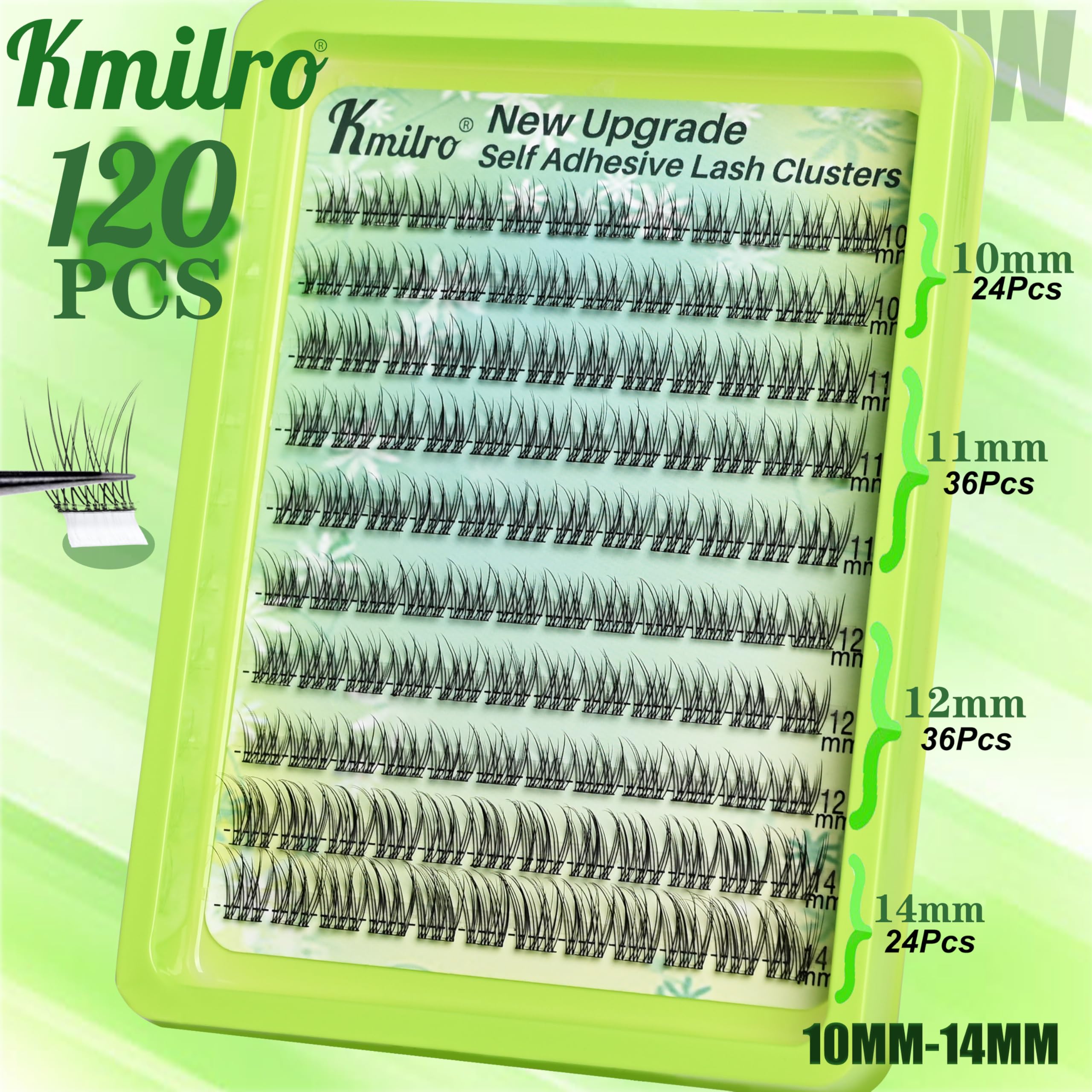 kmilro clústers 10-14 mm, fibra fina para volumen natural en segundos.